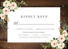 Sparkling rustic floral - Tarjeta De Confirmación De Asistencia A Eventos